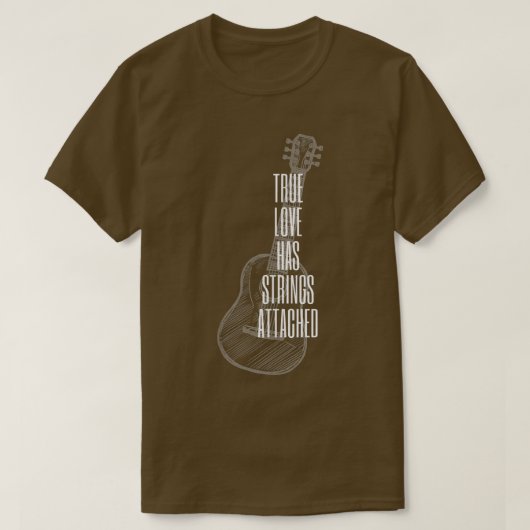 Guitar Player True Love Strings AttachedGuitar 141 T-Shirt (Design vorne)