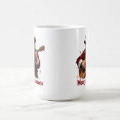 Guitar Playing Cowboy Santa Kaffeetasse (Mittel)