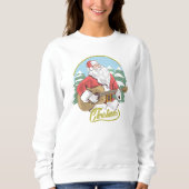 Guitar Playing Santa Claus | Weihnachten Sweatshirt (Vorderseite)