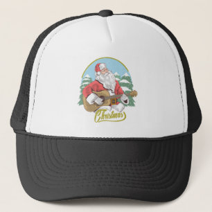 Guitar Playing Santa Claus Weihnachten Truckerkappe