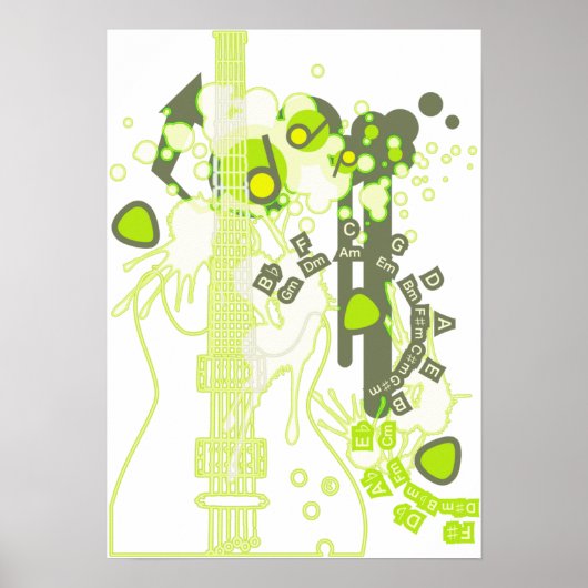 GUITAR-POP TUNES POSTER (Vorne)