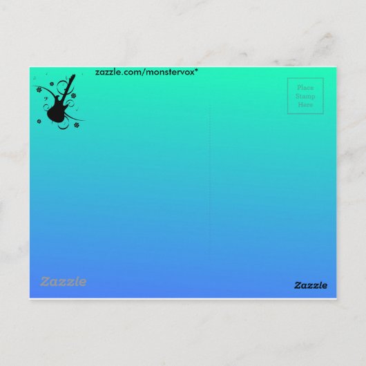 Guitar Postcard Postkarte (Rückseite)