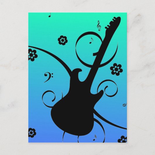 Guitar Postcard Postkarte (Vorderseite)