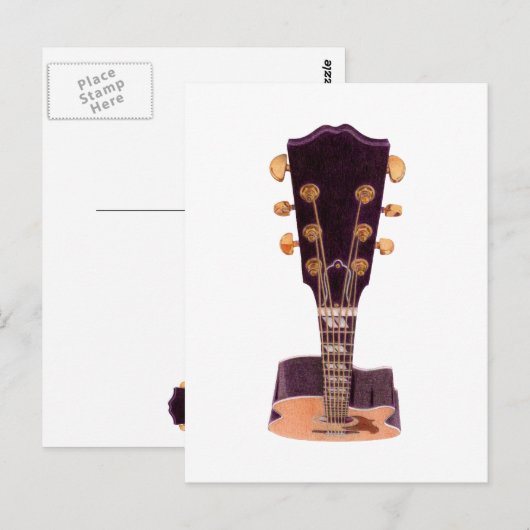 Guitar Postcard Postkarte (Vorne/Hinten)