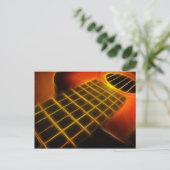 Guitar Postcard Postkarte (Stehend Vorderseite)