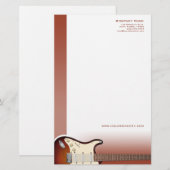 Guitar Pusher Stationery Briefpapier (Vorne/Hinten)