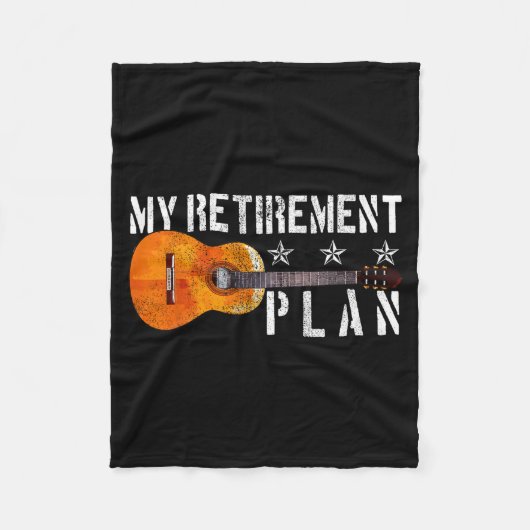 Guitar Retirement Plan - Funny Gift For Retired Gu Fleecedecke (Vorderseite)