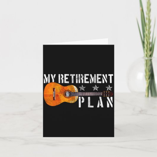 Guitar Retirement Plan - Funny Gift For Retired Gu Karte (Vorderseite)