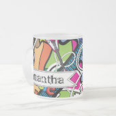 Guitar Rock Music Mattiert Glass Coffee Tasse Cup (Vorderseite Links)