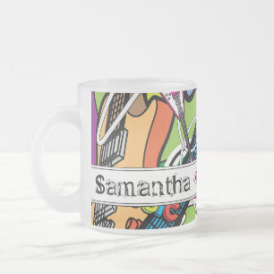 Guitar Rock Music Mattiert Glass Coffee Tasse Cup