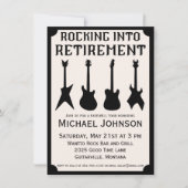 Guitar Rock 'n' Roll Rentirement Party Einladung (Vorderseite)
