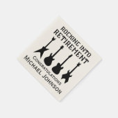 Guitar Rock 'n' Roll Retirement Party Paper Napkin Serviette (Ecke)