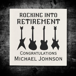 Guitar Rock 'n' Roll Retirement Party Paper Napkin Serviette