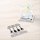 Guitar Rock 'n' Roll Retirement Party Rechteckiger Pappuntersetzer (Vor Ort)