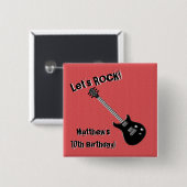 Guitar Rock Star Button (Vorne & Hinten)