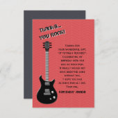 Guitar Rock Star Einladung (Vorne/Hinten)
