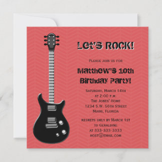 Guitar Rock Star Einladung