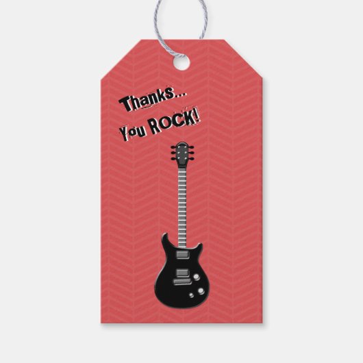Guitar Rock Star Geschenkanhänger (Vorderseite)