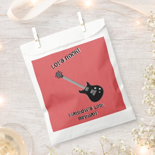 Guitar Rock Star Geschenktütchen (Ausgeschnitten)
