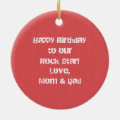 Guitar Rock Star Keramik Ornament (Hinten)