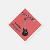 Guitar Rock Star Serviette (Ecke)