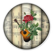 Guitar~Rosa Gallica Pontiana~Pierre Joseph Redouté Keramikknauf (Vorderseite)