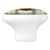 Guitar~Rosa Gallica Pontiana~Pierre Joseph Redouté Keramikknauf (Seitenansicht)