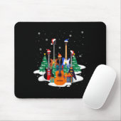 Guitar Santa Hat Christmas Tree Funny Music Loves Mousepad (Mit Mouse)