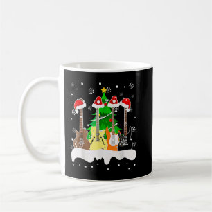 Guitar Santa Snow Weihnachtsbaum für Musikliebhabe Kaffeetasse