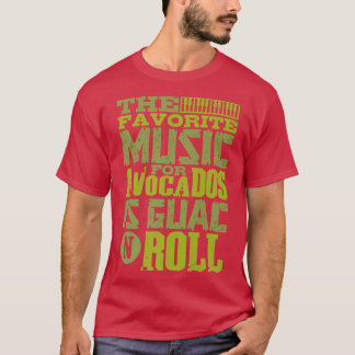 Guitar Schlagzeug Avocado Guac n RollBass Guitaris T-Shirt