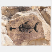 Guitar Shark Fleecedecke (Vorderseite (Horizontal))