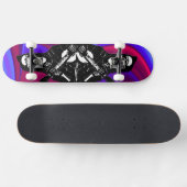 Guitar Skelet Lila Skate Board Skateboard (Horizontal)