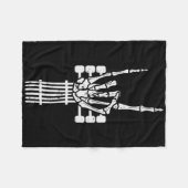 Guitar Skeleton Rock'n'Roll Rocker Sign Punk Hallo Fleecedecke (Vorderseite (Horizontal))