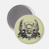 Guitar Skull Magnet (Vorderseite/Rückseite)