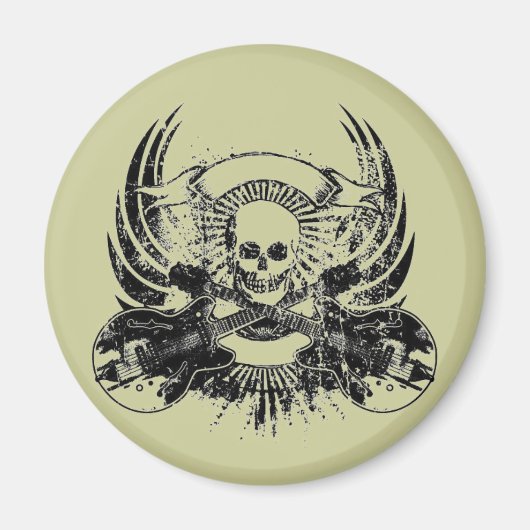 Guitar Skull Magnet (Vorne)