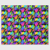 Guitar Splash Pattern Geschenkpapier (Flach)
