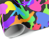 Guitar Splash Pattern Geschenkpapier (Rolleneckpunkt)