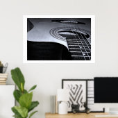 Guitar Strings BW Poster (Heimbüro)
