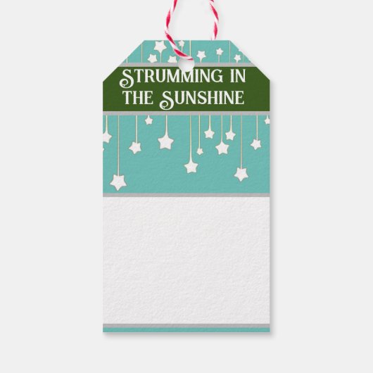 GUITAR STRINGS IN DER SONNE GESCHENKANHÄNGER (Rückseite)