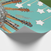 GUITAR STRINGS IN DER SONNE GESCHENKPAPIER (Ecke)