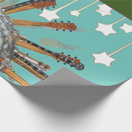 GUITAR STRINGS IN DER SONNE GESCHENKPAPIER (Ecke)