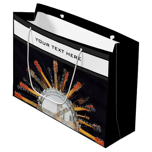 GUITAR STRINGS IN DER SONNE GROßE GESCHENKTÜTE (Vorderseite Schrägansicht)