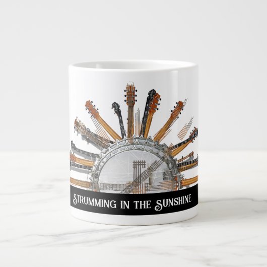 GUITAR STRINGS IN DER SONNE Jumbo-Tasse (Vorderseite)