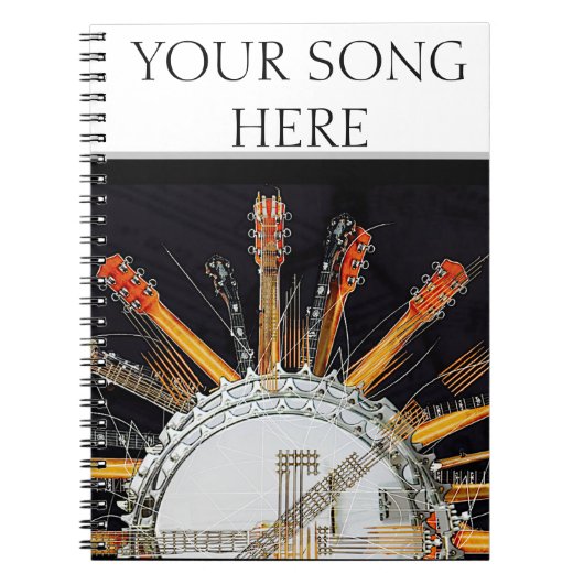 GUITAR STRINGS IN DER SONNE NOTIZBLOCK (Vorderseite)