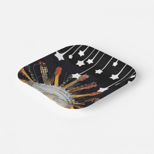 GUITAR STRINGS IN DER SONNE PAPPTELLER (Gewinkelt)