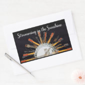 GUITAR STRINGS IN DER SONNE RECHTECKIGER AUFKLEBER (Umschlag)