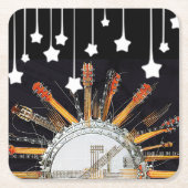 GUITAR STRINGS IN DER SONNE RECHTECKIGER PAPPUNTERSETZER (Vorderseite)