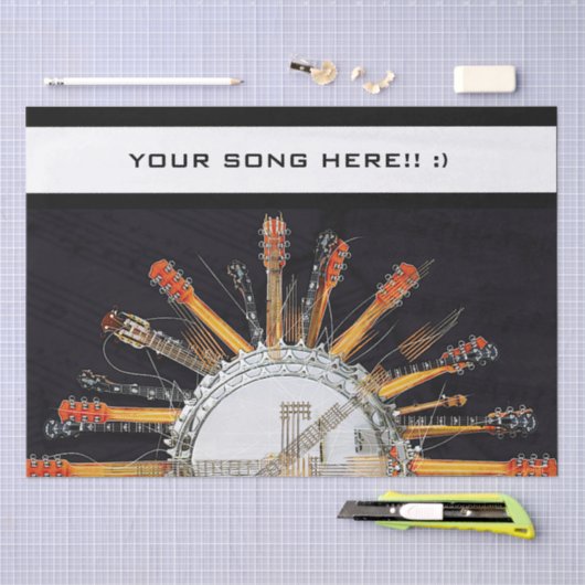 GUITAR STRINGS IN DER SONNE SEIDENPAPIER (Handwerk)