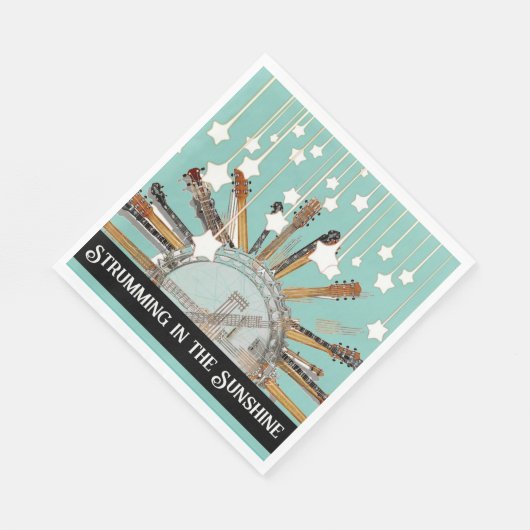 GUITAR STRINGS IN DER SONNE SERVIETTE (Ecke)