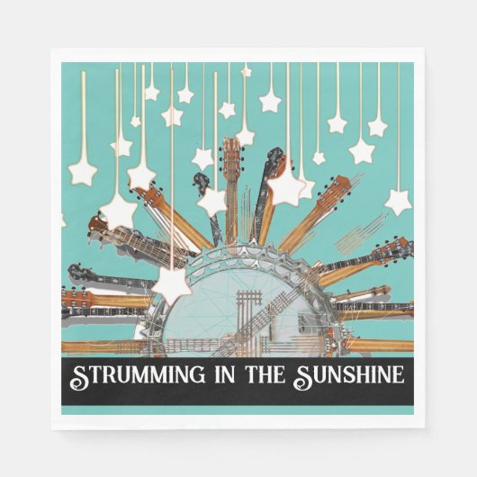 GUITAR STRINGS IN DER SONNE SERVIETTE (Vorderseite)